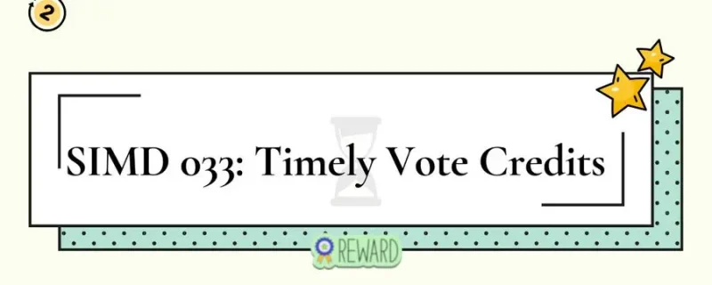 SIMD 033: Timely Vote Credits on Solana banner design